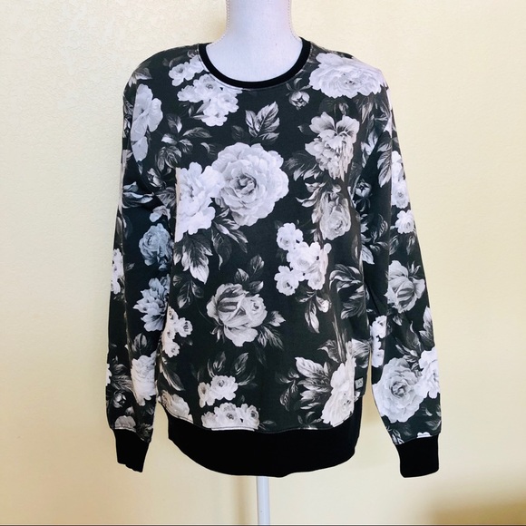 Insight Other - Insight Black Floral Crew Sweatshirt